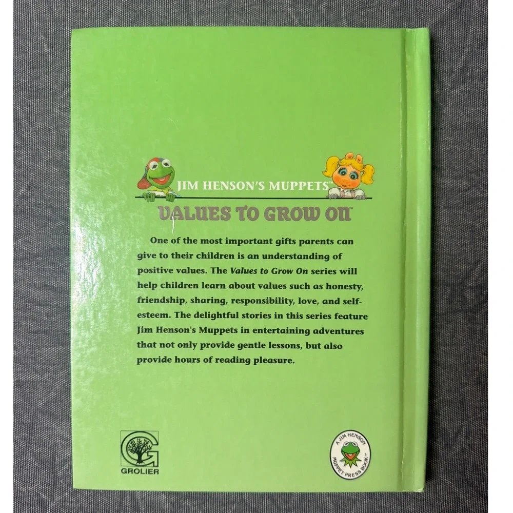 Grolier Muppet Kids Values to Grow On Hardcover Book Lot of 6 Jim Henson 1992